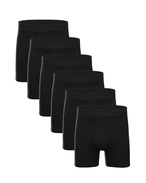 Black Boxer Briefs - 6 Pack