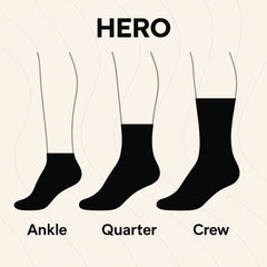 HERO Comfy Ankle Socks - Black 4-pack (39-45)