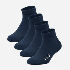 HERO Comfy Ankle Socks - Navy Blue 4-pack (39-45)