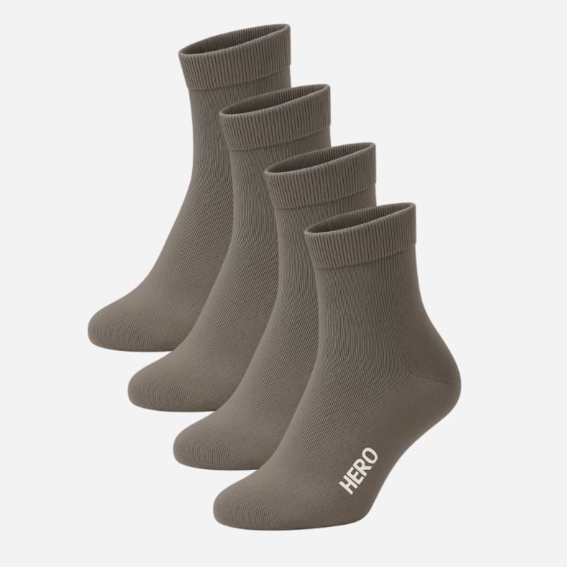 HERO Comfy Quarter Socks - Dark Grey 4-pack (39-45)