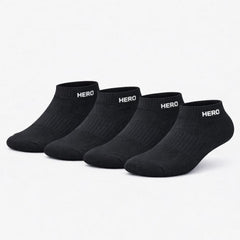 Sports Low Socks - Black 4 párů