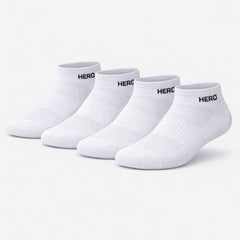 Sports Low Socks - White 4 párů