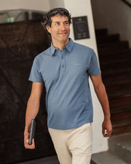 Steel Blue Polo shirt