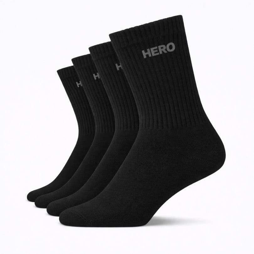 Tennis Socks - Black 4 párů